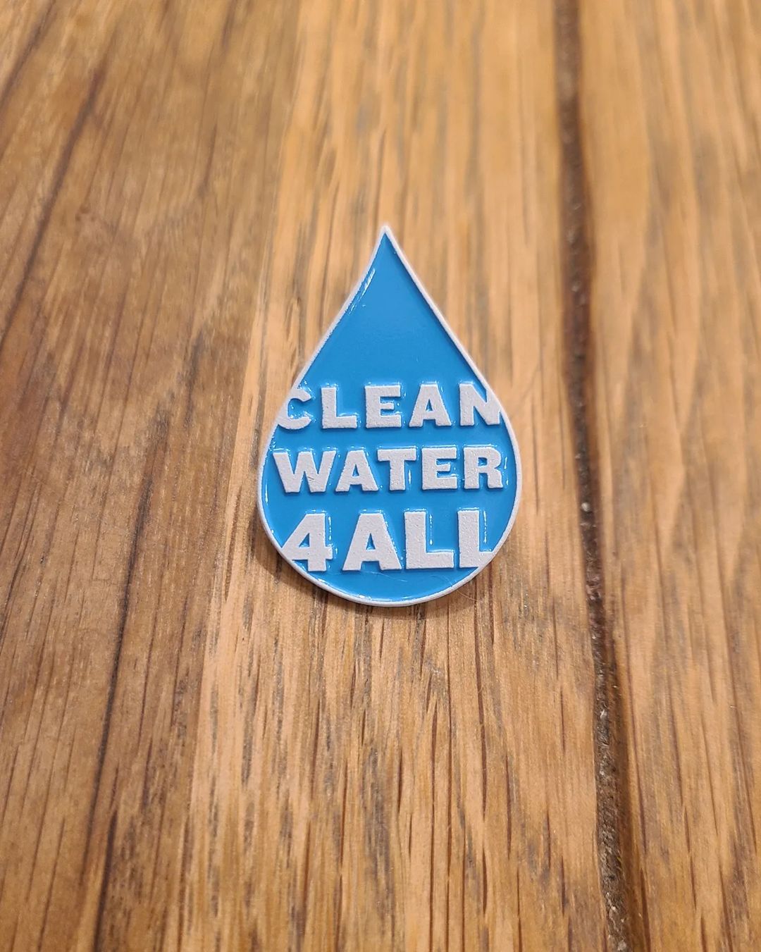 #CleanWater4All Metal Pin