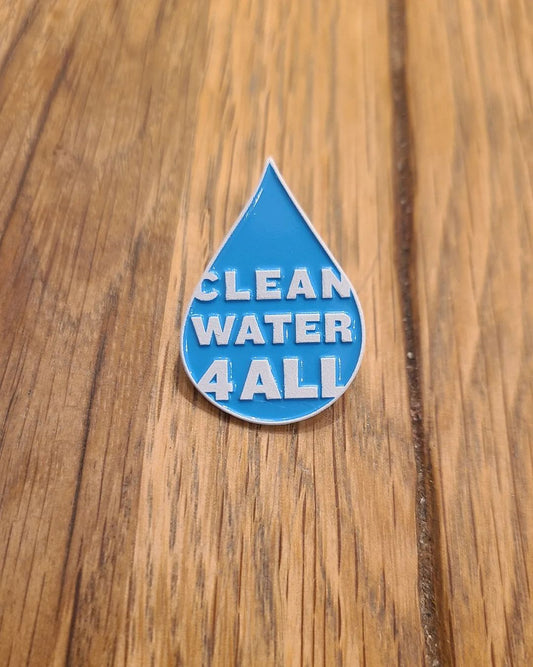 #CleanWater4All Metal Pin
